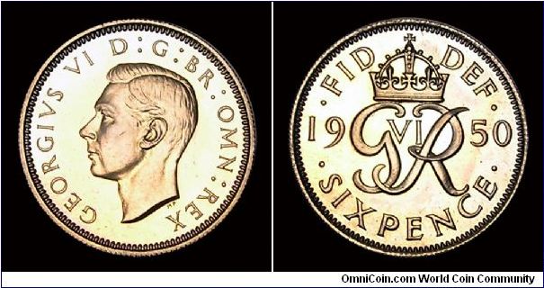 1950 GB Sixpence, George VI.


From 1950 Proof Set.