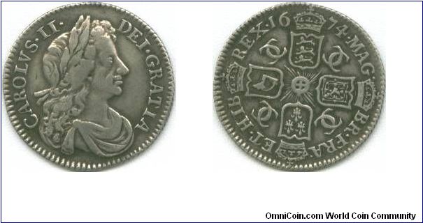 1674 Sixpence
