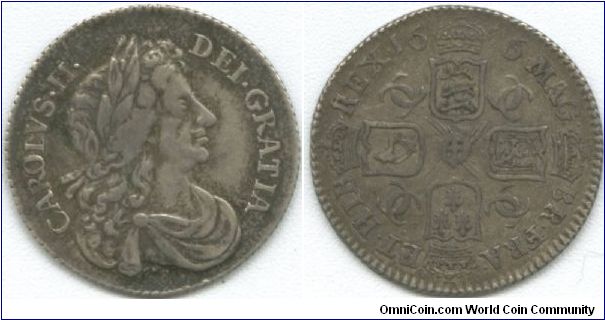 1676/5 Sixpence