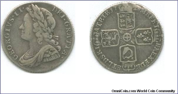 1728 rare plain reverse sixpence.