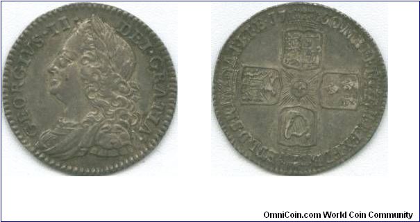 1750 sixpence