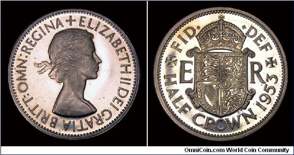 1953 GB Half Crown, Elizabeth II.


From 1953 Proof Set.