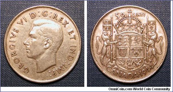 1944 Canada 50 Cents