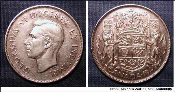 1943 Canada 50 Cents