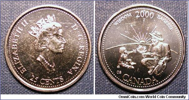 2000 Canada Millennium Quarter Wisdom