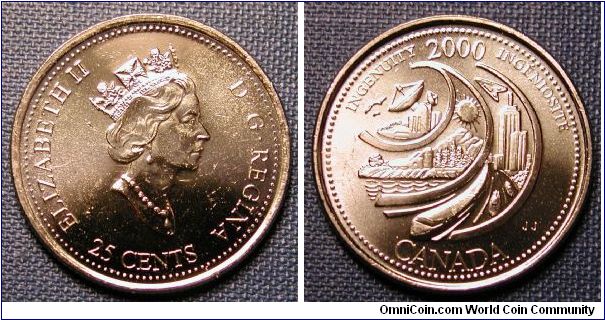 2000 Canada Millennium Quarter Ingenuity