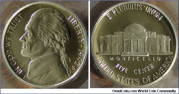 1992s 5c PCGS PR69DCAM 
(Nickel)
Marks on holder not on coin