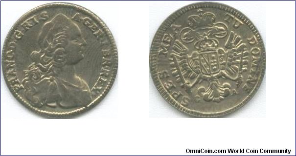 Undated imitation ducat of Francis I Holy Roman Emperor, husband of Maria Theresa and father of Marie Antonette