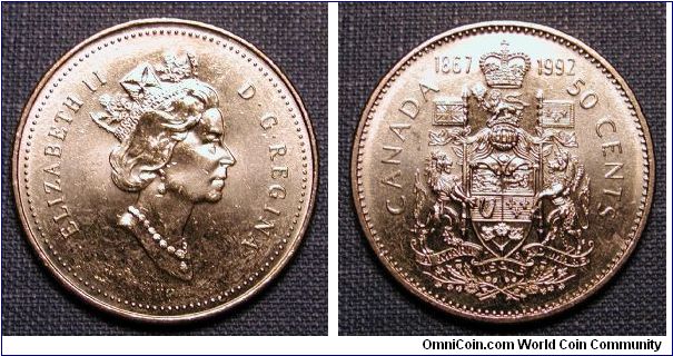 1992 Canada 50 Cents