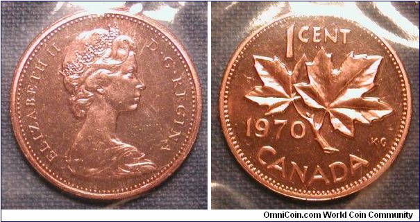 1970 Canada 1 Cent (in Mint set packaging)