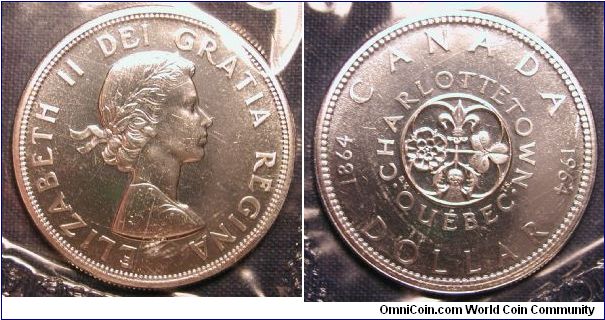 1964 Canada Dollar Charlottetown (in original Mint Packaging)