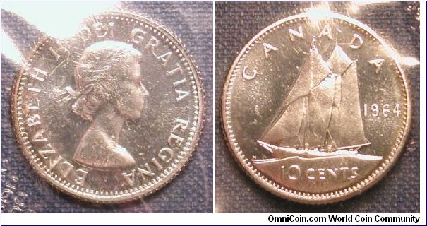 1964 Canada 10 Cents (in original Mint Packaging)