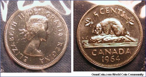 1964 Canada 5 Cents (in original Mint Packaging)