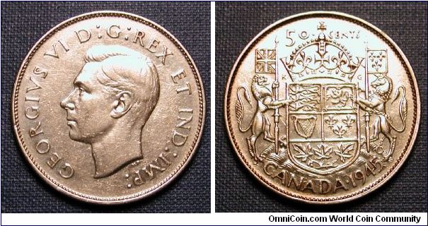 1945 Canada 50 Cents