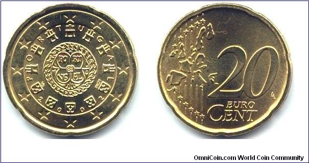 Portugal, 20 euro cent 2002.