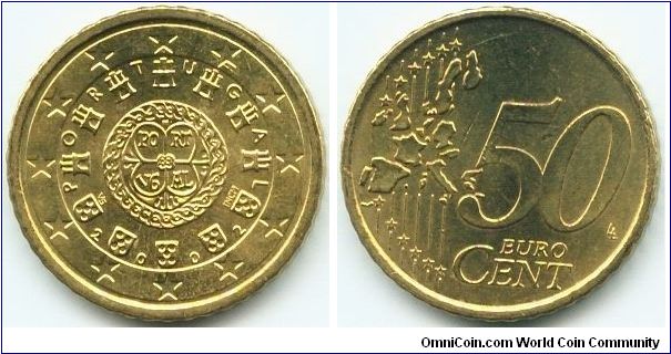 Portugal, 50 euro cent 2002.
