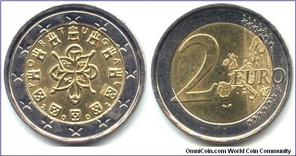 Portugal, 2 euro  2002.