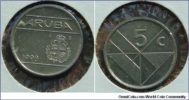 5 Cents Aruba 1998