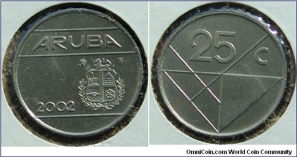 25 Cents Aruba 2002