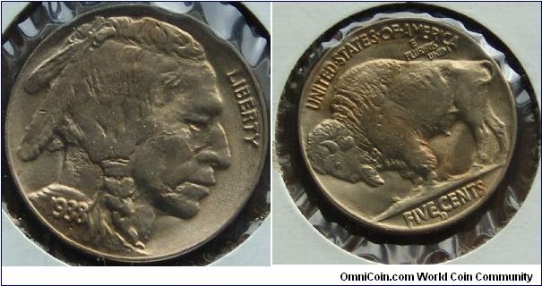 1938D Buffalo Nickel Mintage 7,020,000