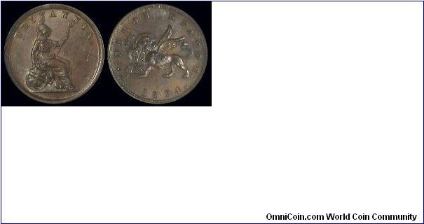 Ionian islands under British Occupation.

1834 1 lepton, NGC MS63 BN by ANACS