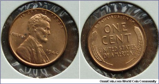 1944 US Cent Wheat Back Mintage 1,435,400,000