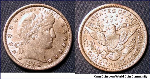 1898 Barber Quarter