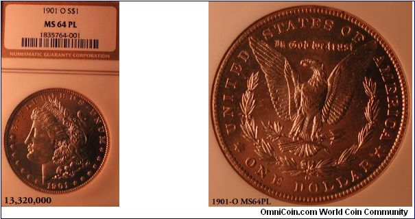 1901-O Morgan MS64PL