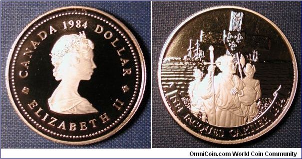 1984 Canada Jaques Cartier Dollar Silver Proof