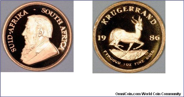 No ordinary, non-proof krugerrands were issued in 1986, making the proof version quite collectable, with a mintage of only 20,000 pieces. We recently bought about 100 proof krugers, including 7 pieces of 1986, all of which are now sold.