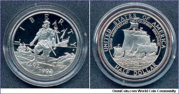 Columbus half dollar commemorative.