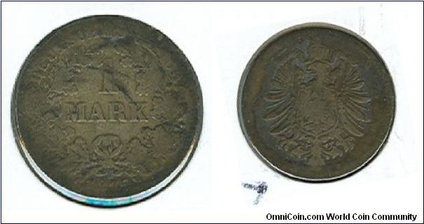 1875 Germany 1 Mark