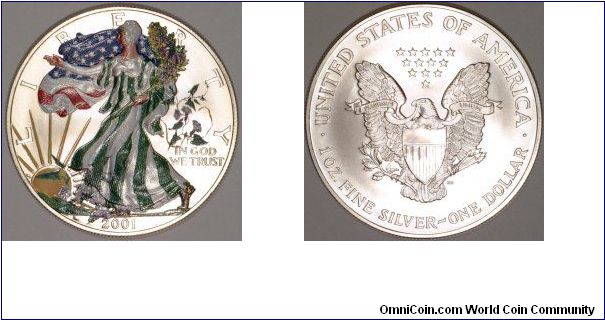 This is the spring version of the coloured silver eagle.
