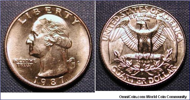 1987-D Washington Quarter