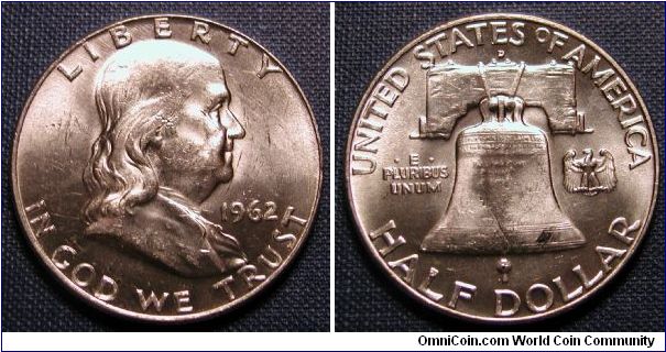 1962-D Franklin Half Dollar