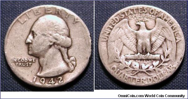 1942 Washington Quarter
