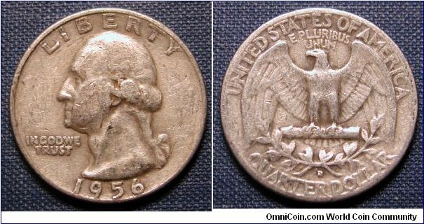1956-D Washington Quarter