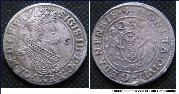 Poland, Danzig/Gdansk,  Ort - 1/4 Thaler, 1623