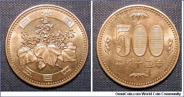 2000 Japan 500 Yen given to me by someone who just came back from Japan.