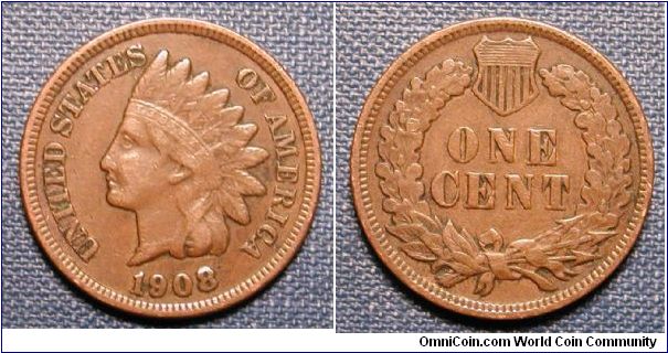 1908 Indian Head Cent