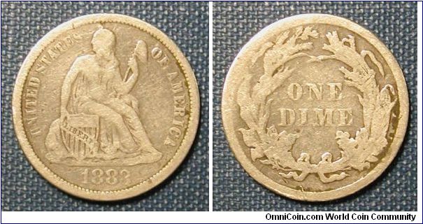 1883 Seated Liberty Dime