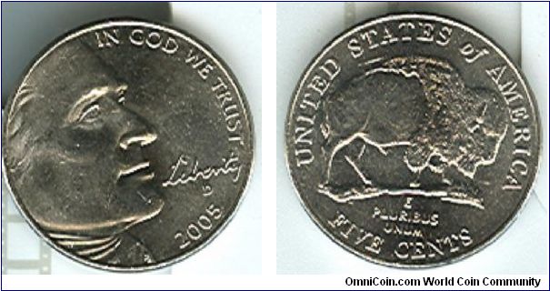 2005 bison nickel.