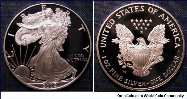 2005-W Silver American Eagle Proof