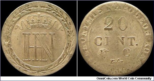 20 Centimes, Westphalia                                                                                                                                                                                                                                                                                                                                                                                                                                                                                             