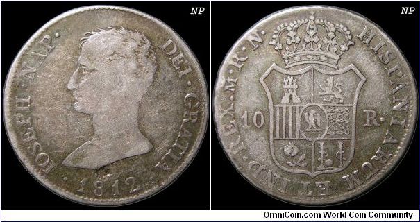 10 Reales, Napoleonic Kingdom of Spain.                                                                                                                                                                                                                                                                                                                                                                                                                                                                             