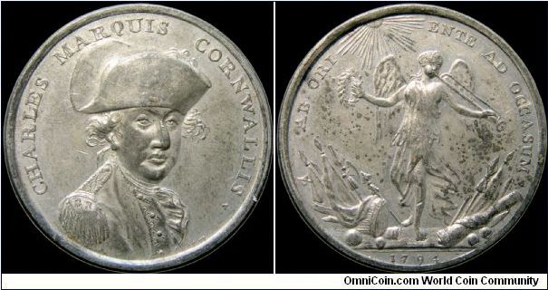 Charles Cornwallis, Created First Marquis Cornwallis.

Same guy that had to surrender at Yorktown. A few years later and he's doing fine... (Great Britain)                                                                                                                                                                                                                                                                                                                                                       