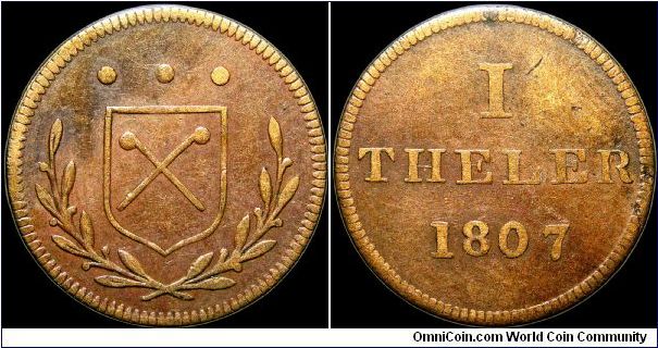Frankfurt, 1 Theler, so-called judenpfennig                                                                                                                                                                                                                                                                                                                                                                                                                                                                         