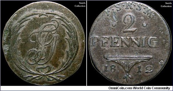 2 Pfennig, Schwarzburg—Rudolstadt                                                                                                                                                                                                                                                                                                                                                                                                                                                                                   