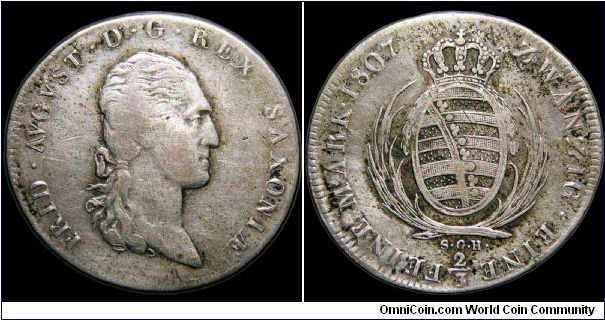 2/3 Thaler, Saxony.                                                                                                                                                                                                                                                                                                                                                                                                                                                                                                 