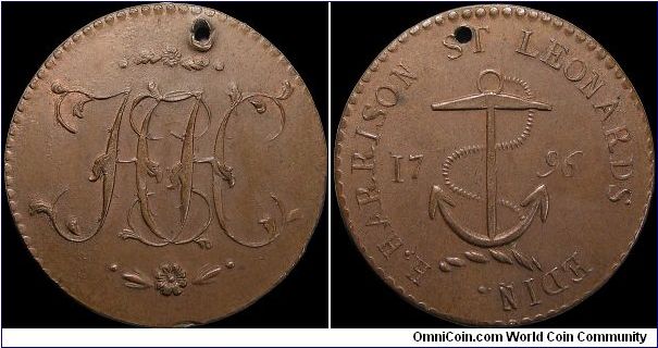 ½ Penny Token, Scotland. Holed.                                                                                                                                                                                                                                                                                                                                                                                                                                                                                     